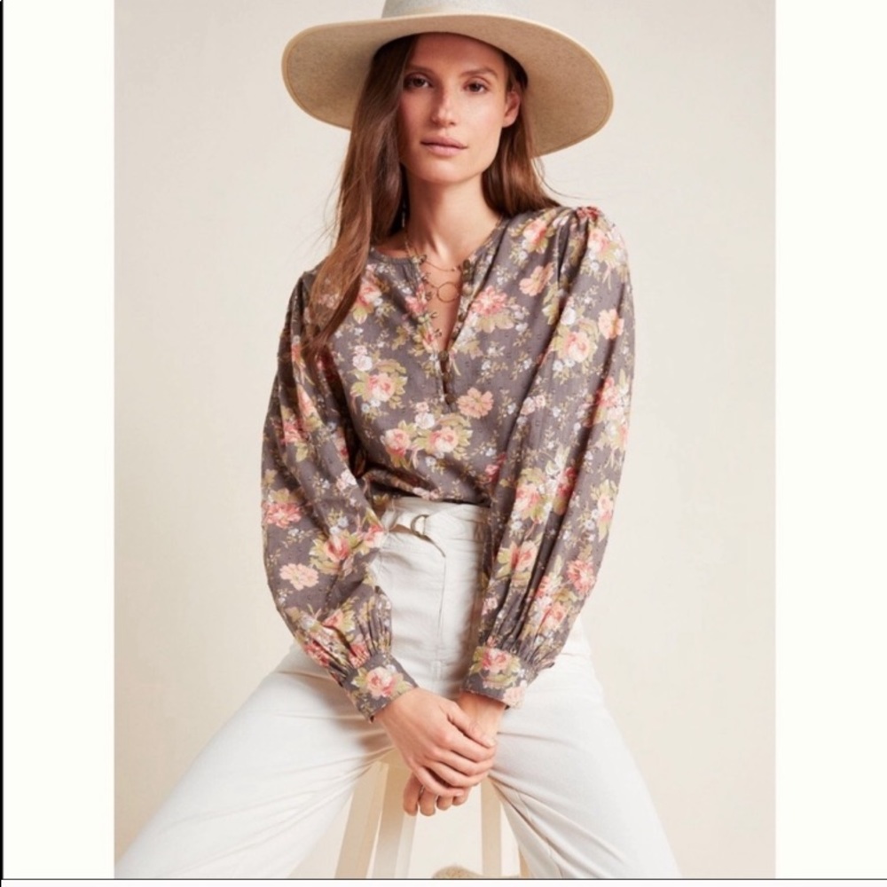 Anthropology Michaela Peasant Blouse